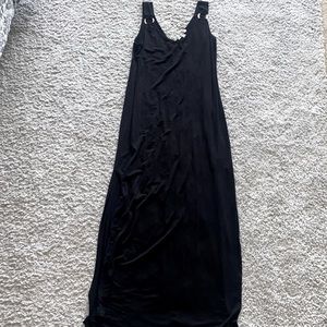 Long slit black dress